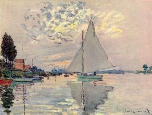 Vela sulla senna di monet